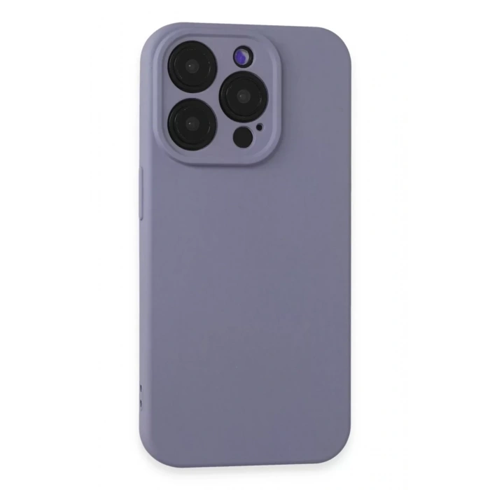 Apple iPhone 15 Pro Kılıf Nano içi Kadife Silikon - Lila