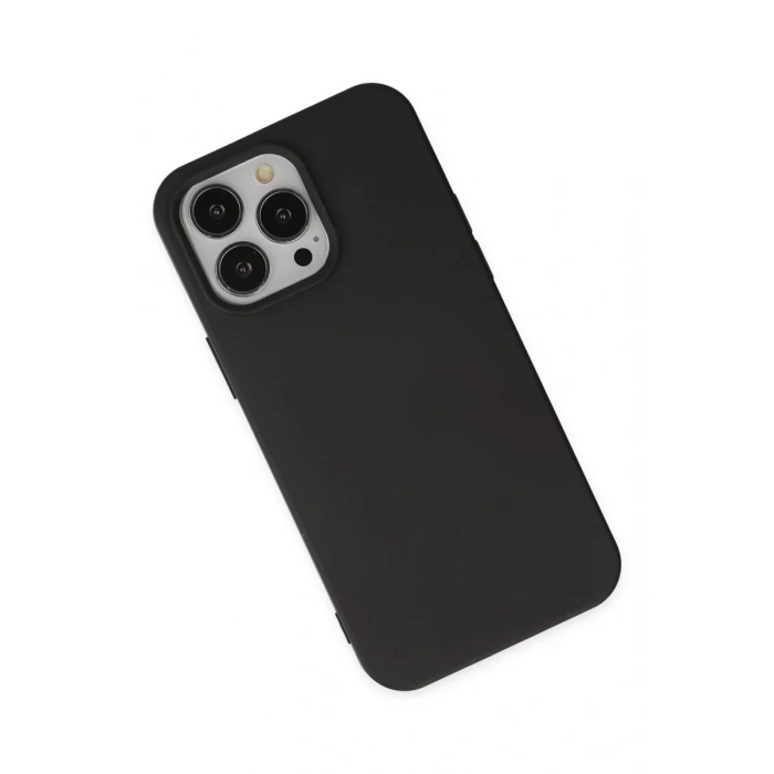 Apple iPhone 15 Pro Kılıf Nano içi Kadife Silikon - Siyah