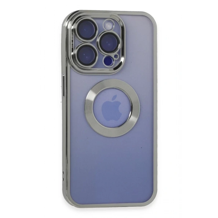 Apple iPhone 15 Pro Kılıf Slot Silikon - Gümüş