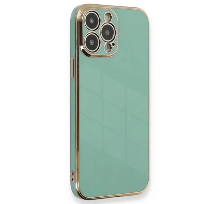 Apple iPhone 15 Pro Kılıf Volet Silikon - Açık Yeşil
