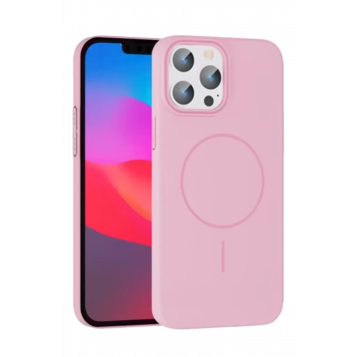 Apple iPhone 15 Pro Max Broş Magsafe Kapak - Pembe
