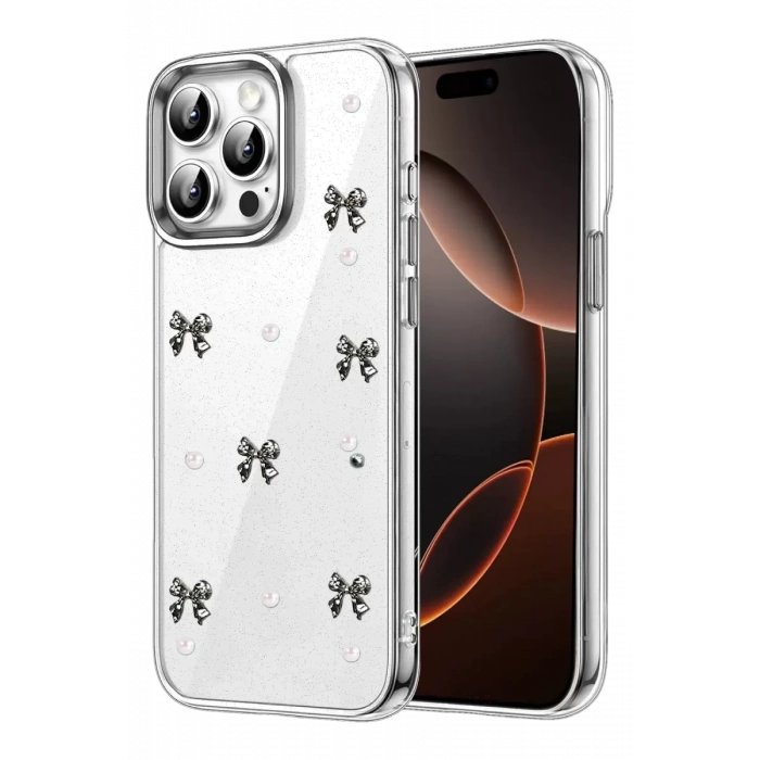 Apple iPhone 15 Pro Max Fiyonk Desenli Kapak - Desen 8