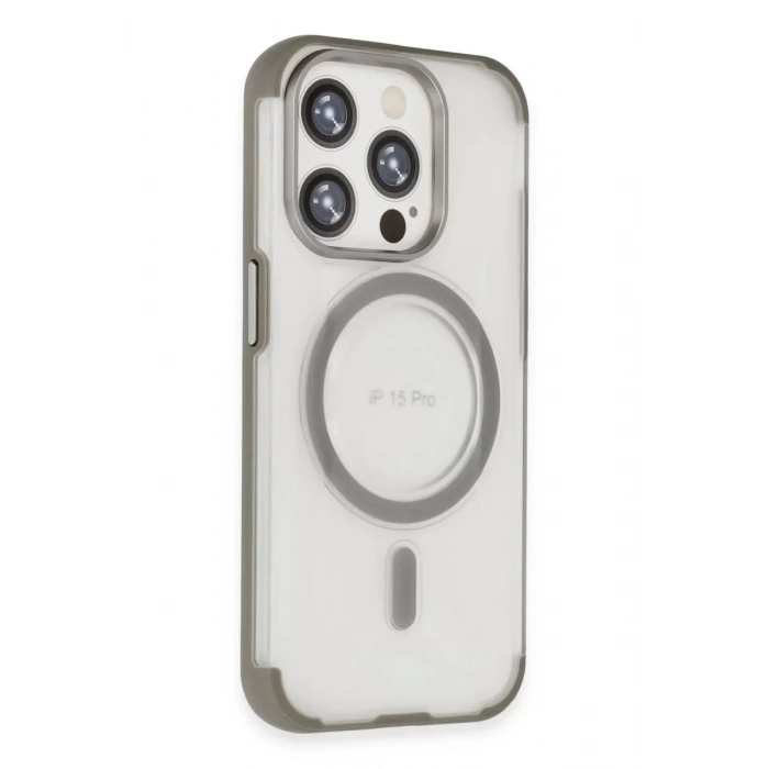 Apple iPhone 15 Pro Max Hilton Magsafe Kapak - Titan Gri