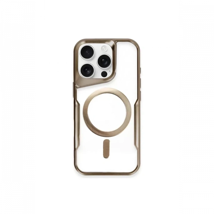 Apple iPhone 15 Pro Max Kılıf Boyi Magsafe Silikon Kapak - Kahverengi