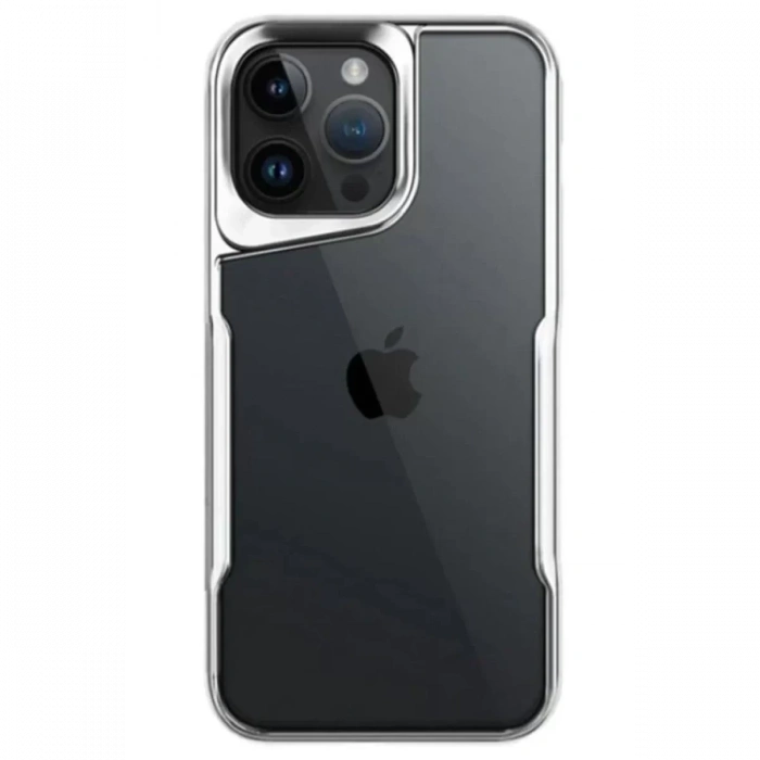 Apple iPhone 15 Pro Max Kılıf Boyi Silikon Kapak - Gümüş
