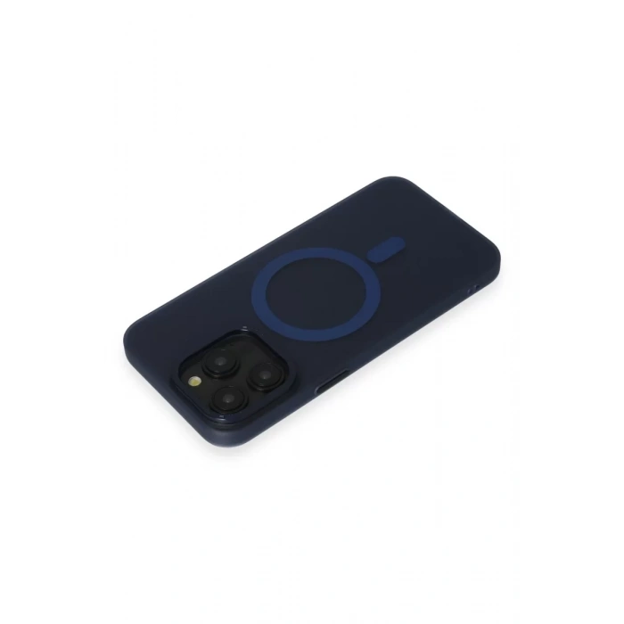 Apple iPhone 15 Pro Max Kılıf Lodos Magneticsafe Mat Kapak - Mavi