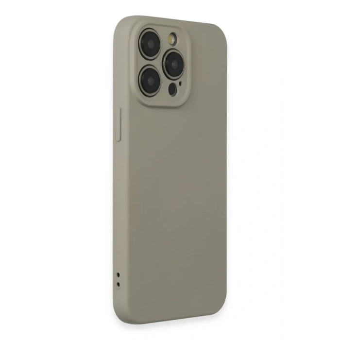 Apple iPhone 15 Pro Max Kılıf Nano içi Kadife Silikon - Beyaz Titanyum