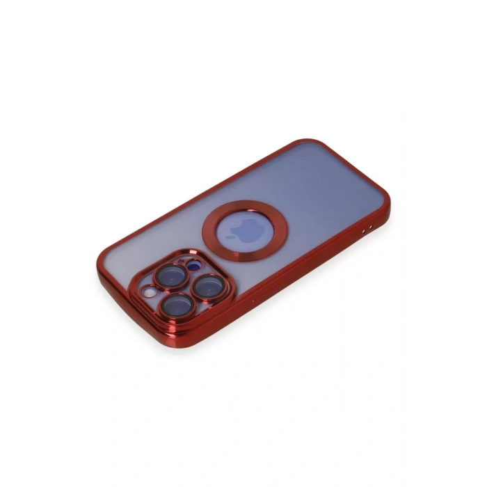 Apple iPhone 15 Pro Max Kılıf Slot Silikon - Kırmızı