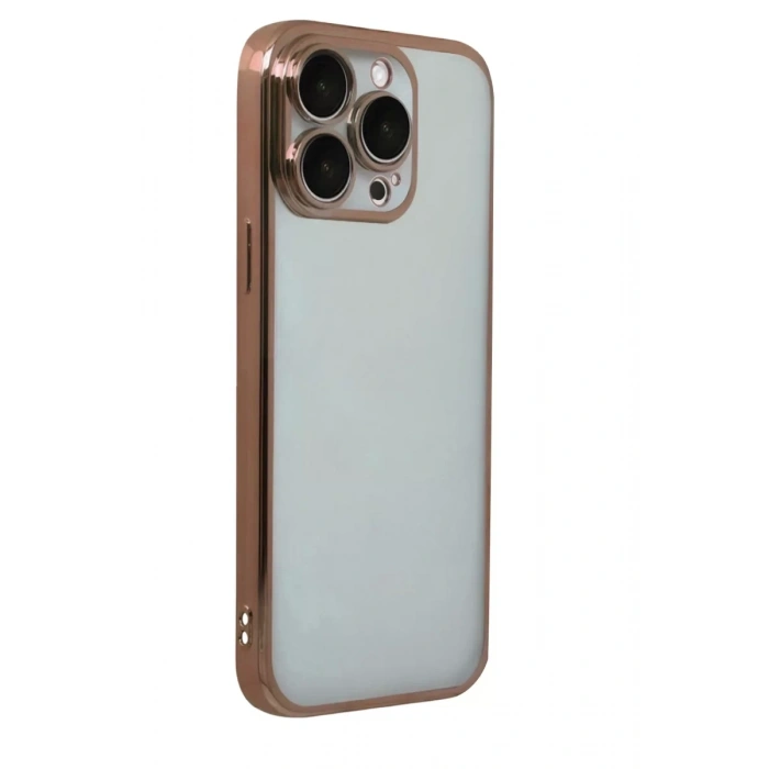 Apple iPhone 15 Pro Max Lensli Silikon - Çöl Titanyum