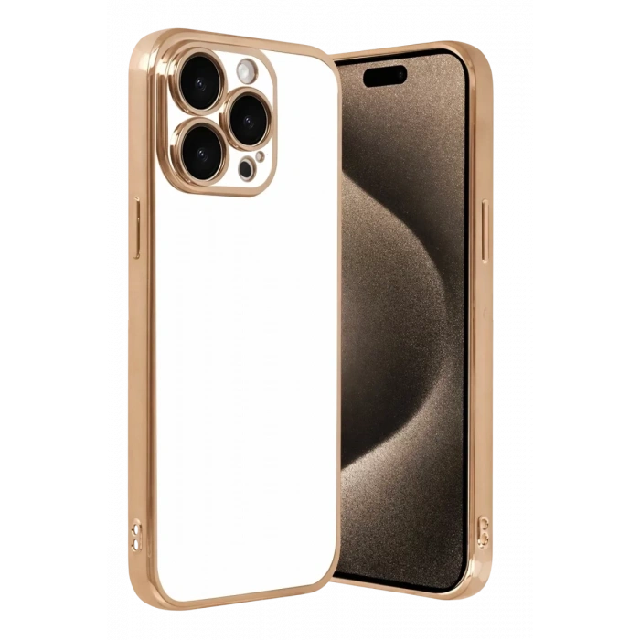 Apple iPhone 15 Pro Max Lensli Silikon - Gold
