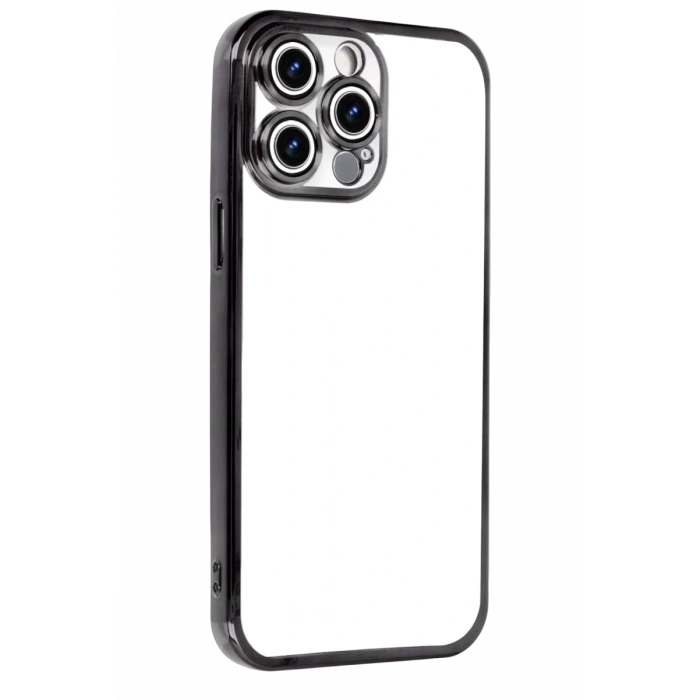 Apple iPhone 15 Pro Max Lensli Silikon - Siyah