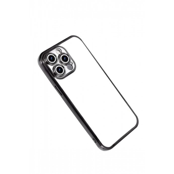 Apple iPhone 15 Pro Max Lensli Silikon - Siyah