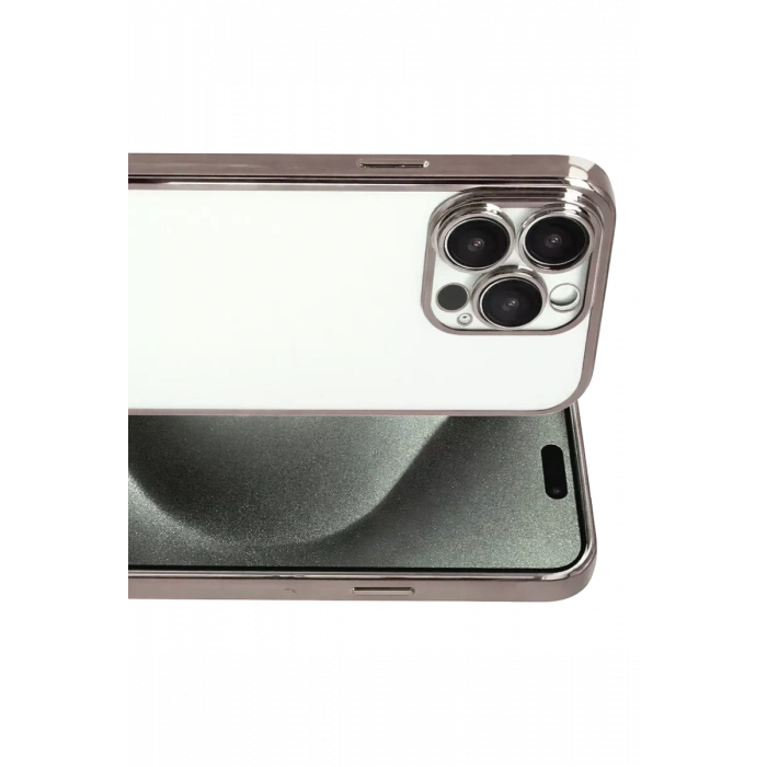Apple iPhone 15 Pro Max Lensli Silikon - Titan Gri