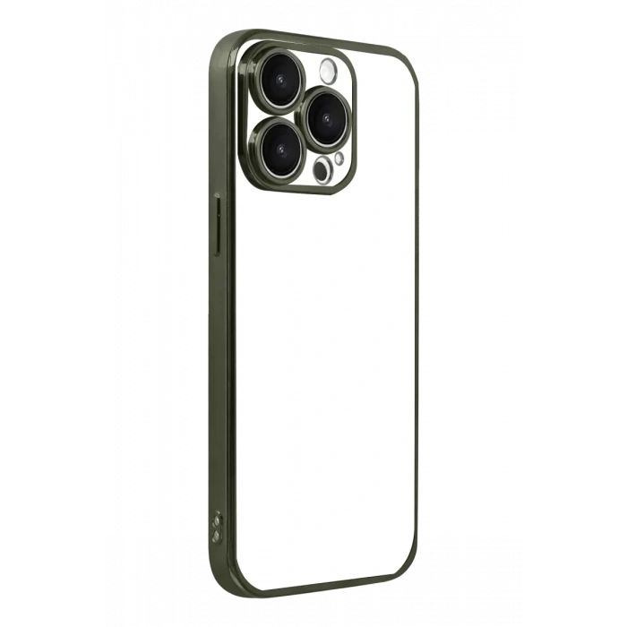 Apple iPhone 15 Pro Max Lensli Silikon - Yeşil