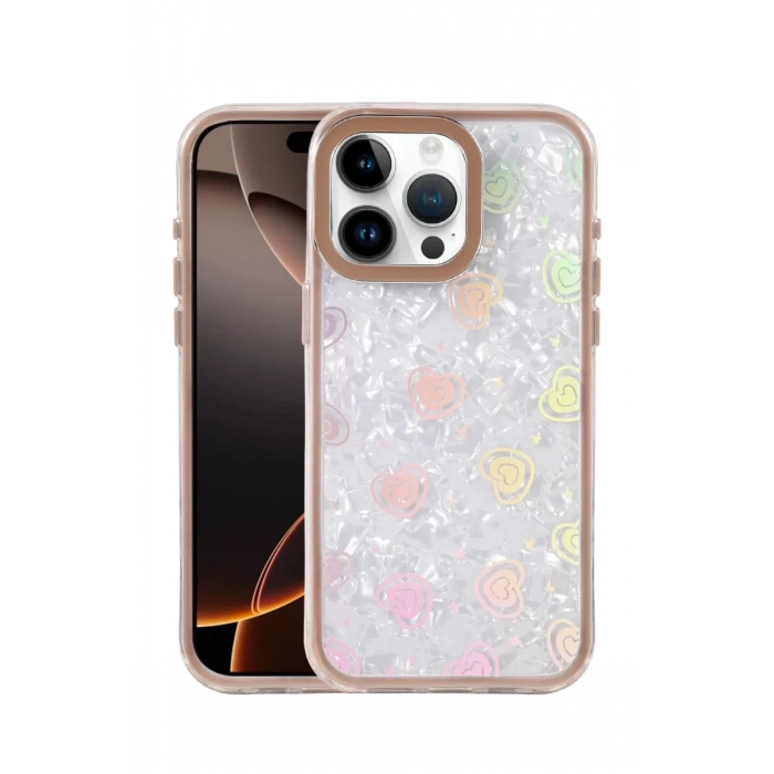 Apple iPhone 15 Pro Max Lumi Desenli Kapak - Çöl Titanyum