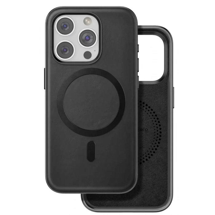 Apple iPhone 15 Pro Max Puskas Magsafe Kapak - Siyah