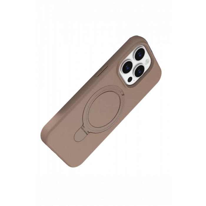Apple iPhone 15 Pro Max Regal Magsafe Standlı Kapak - Çöl Titanyum