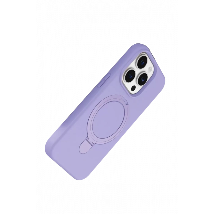 Apple iPhone 15 Pro Max Regal Magsafe Standlı Kapak - Lila