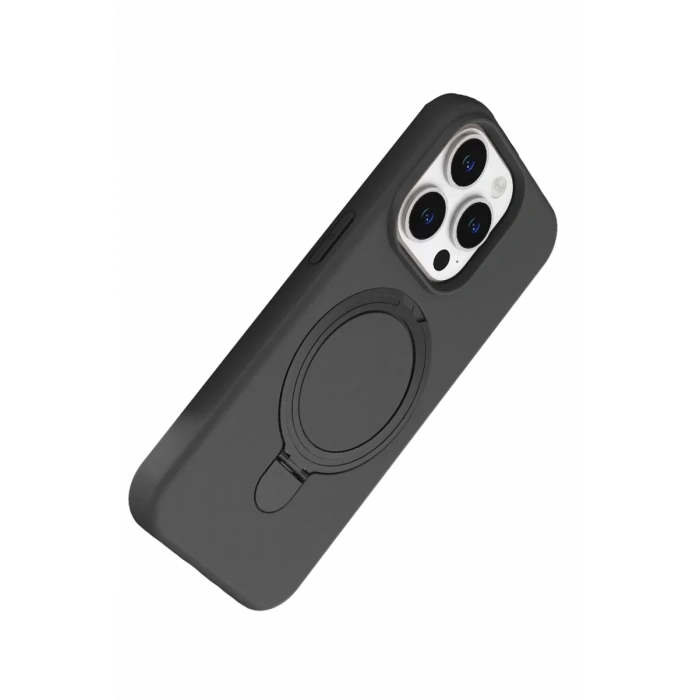 Apple iPhone 15 Pro Max Regal Magsafe Standlı Kapak - Titan Gri