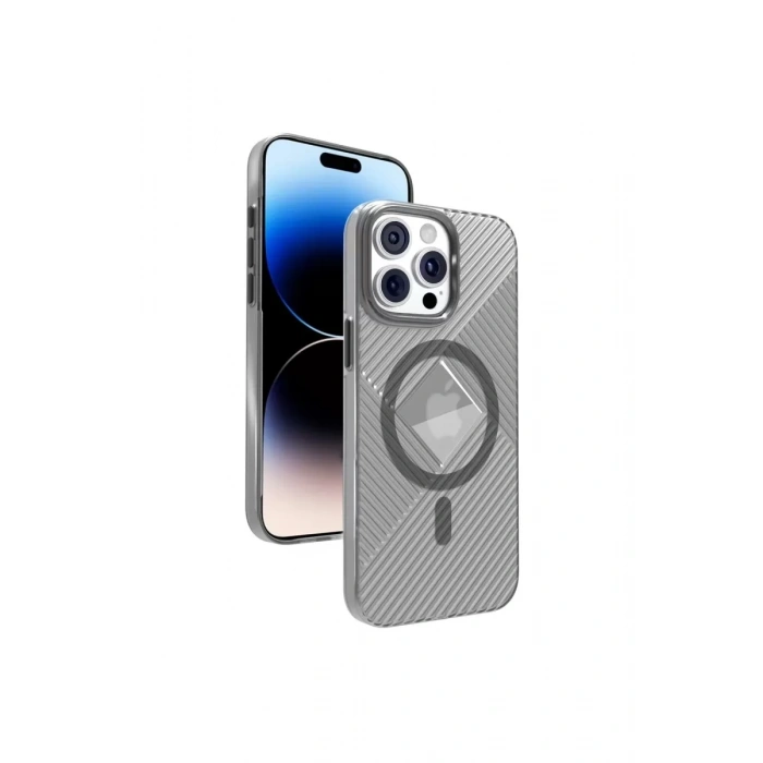 Apple iPhone 15 Pro Max Stella PC Sert Magsafe Kılıf - Siyah