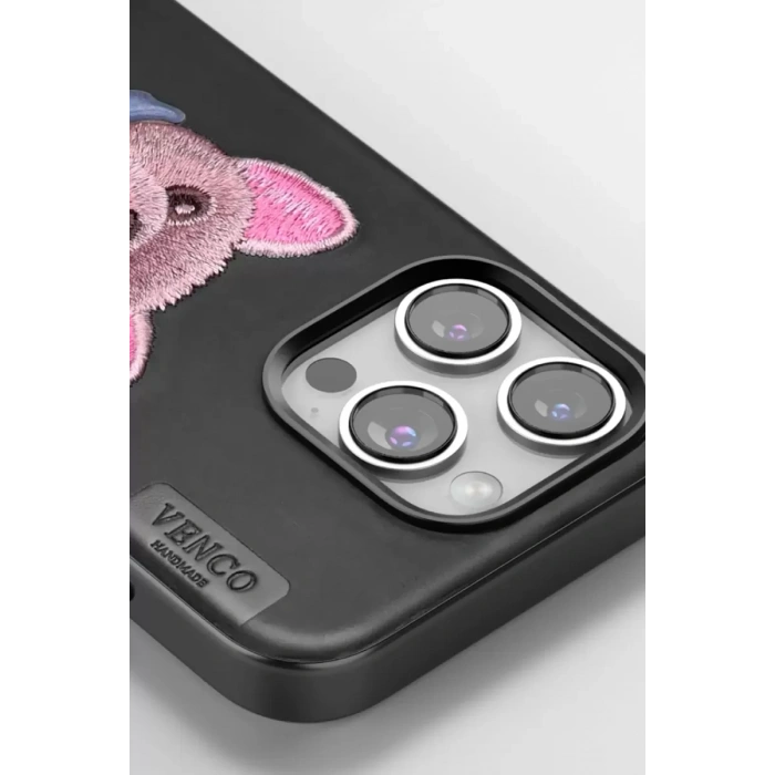 Apple iPhone 16 Cute Desenli Kapak - Siyah