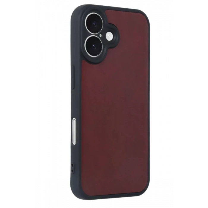 Apple iPhone 16 Kılıf Aras Deri Kapak - Bordo
