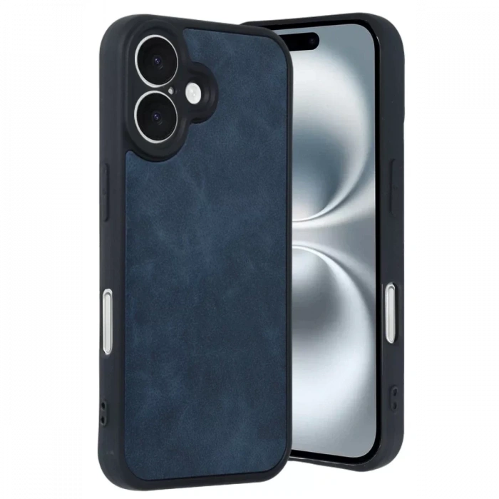 Apple iPhone 16 Kılıf Aras Deri Kapak - Lacivert