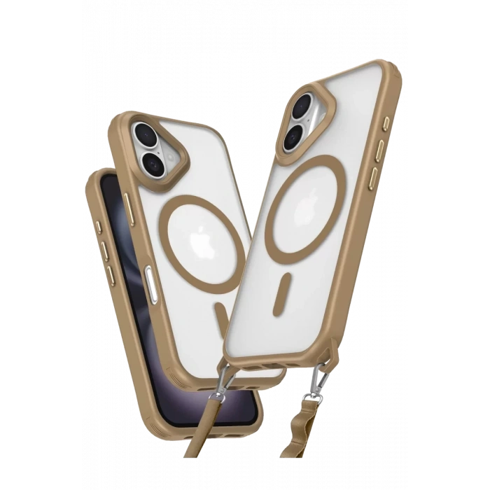 Apple iPhone 16 Kılıf Enka Magsafe Silikon Kılıf - Desert