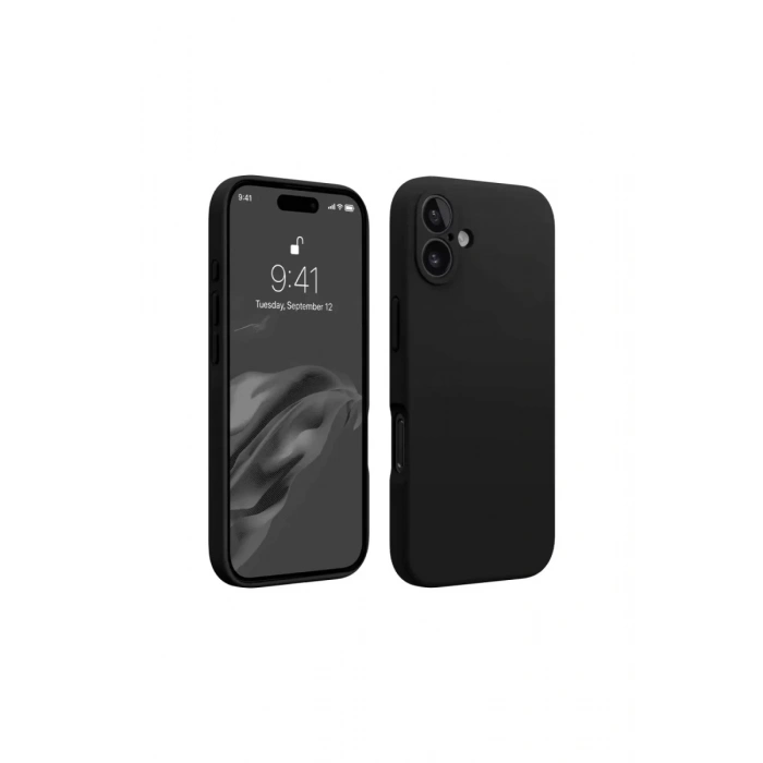 Apple iPhone 16 Kılıf First Silikon - Siyah