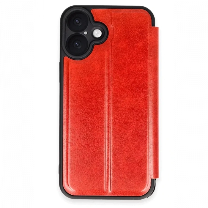 Apple iPhone 16 Kılıf Flip Cover - Kırmızı