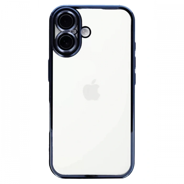 Apple iPhone 16 Kılıf Lensli Silikon - Açık Mavi