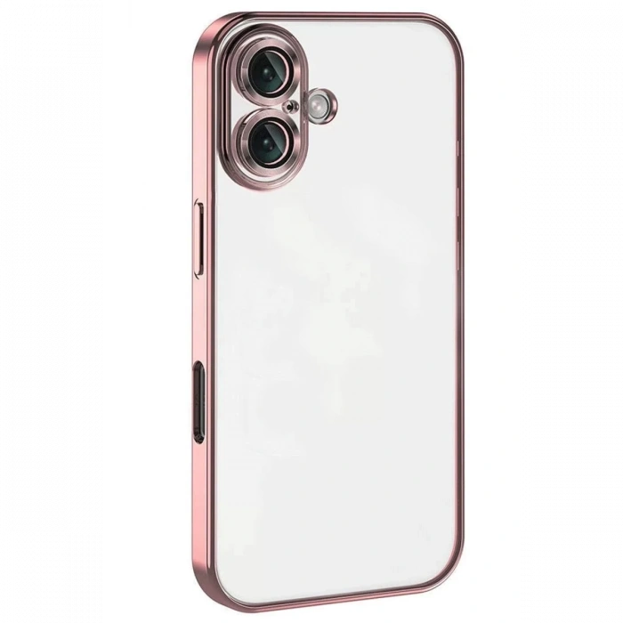 Apple iPhone 16 Kılıf Lensli Silikon - Pembe