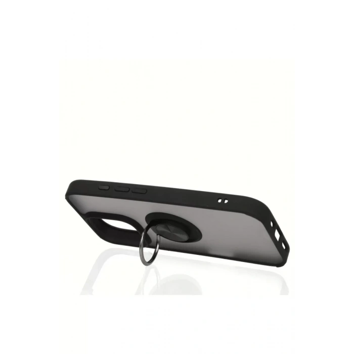 Apple iPhone 16 Kılıf Montreal Yüzüklü Silikon Kapak - Lacivert