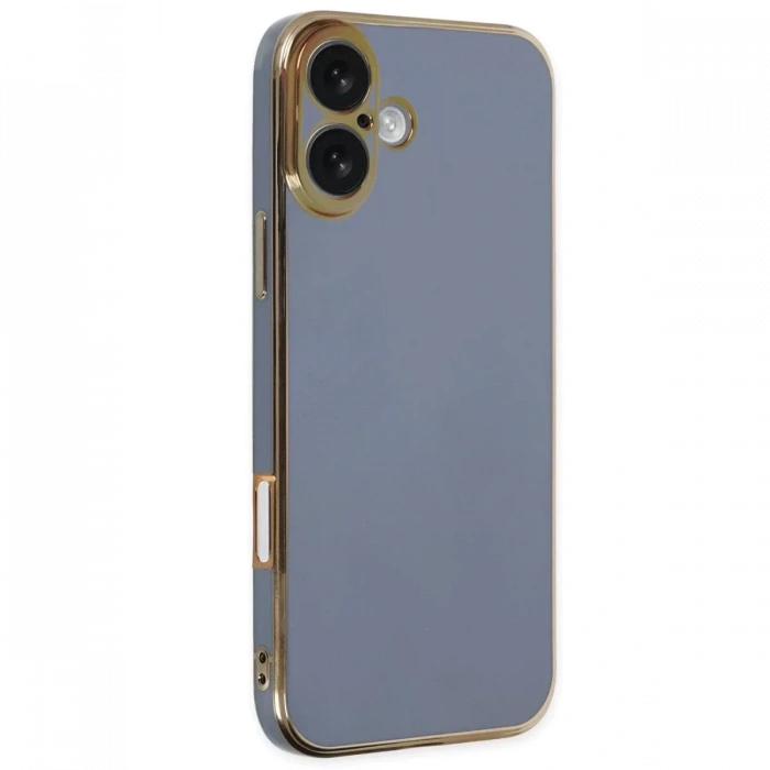 Apple iPhone 16 Kılıf Volet Silikon - Mavi