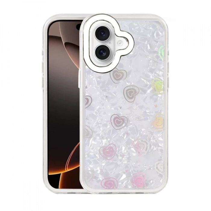 Apple iPhone 16 Lumi Desenli Kapak - Beyaz