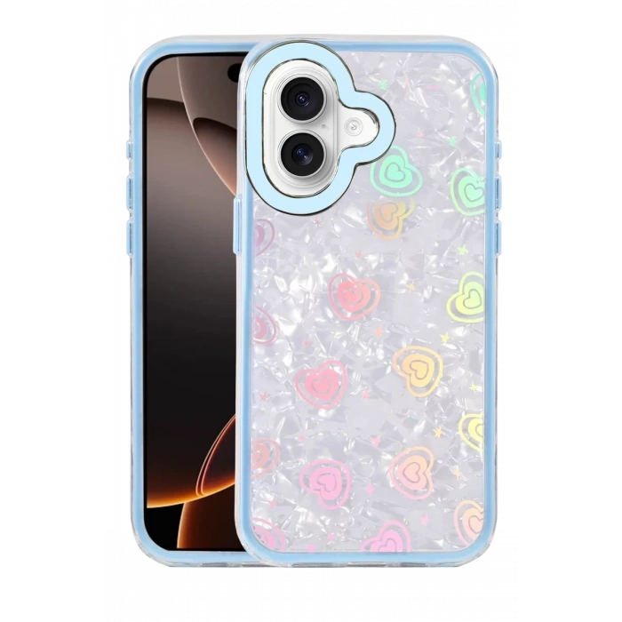 Apple iPhone 16 Lumi Desenli Kapak - Mavi