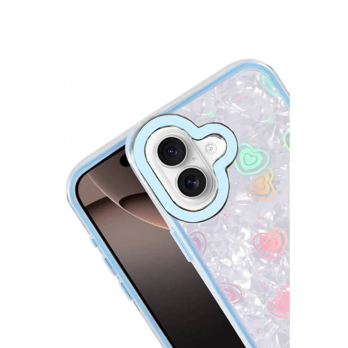 Apple iPhone 16 Lumi Desenli Kapak - Mavi
