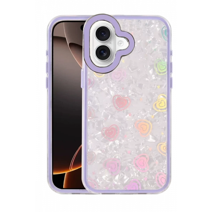 Apple iPhone 16 Lumi Desenli Kapak - Mor