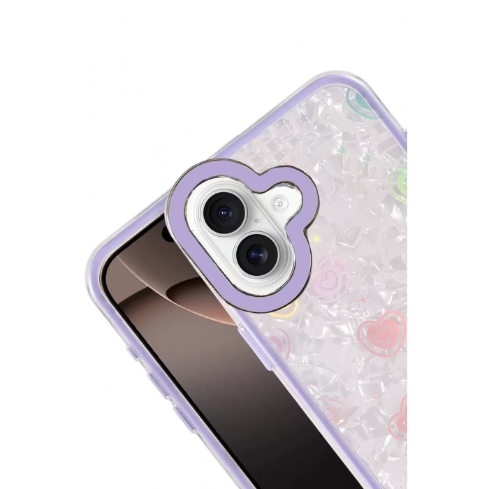 Apple iPhone 16 Lumi Desenli Kapak - Mor