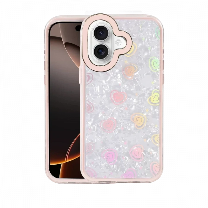 Apple iPhone 16 Lumi Desenli Kapak - Pembe