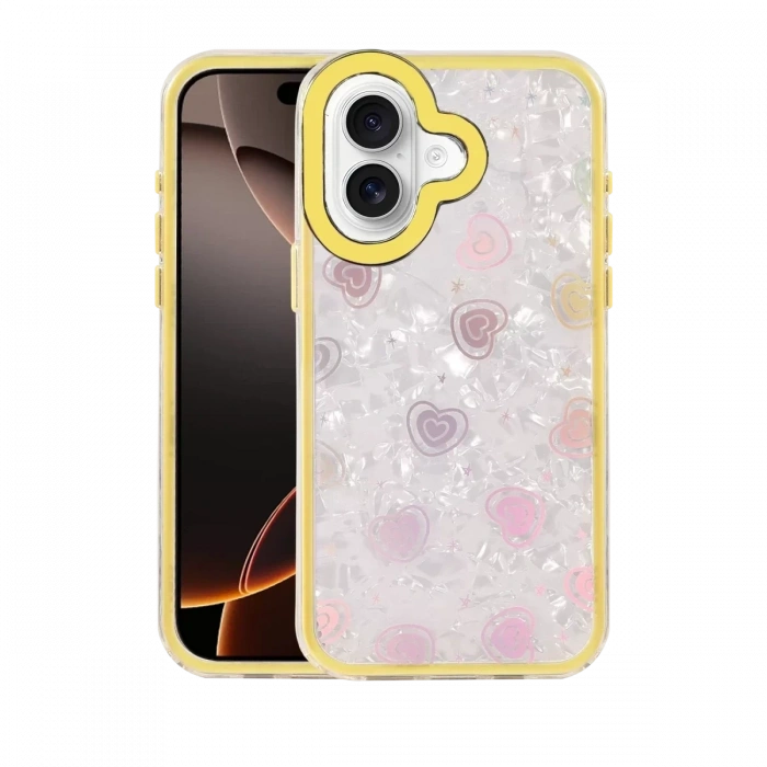 Apple iPhone 16 Lumi Desenli Kapak - Sarı