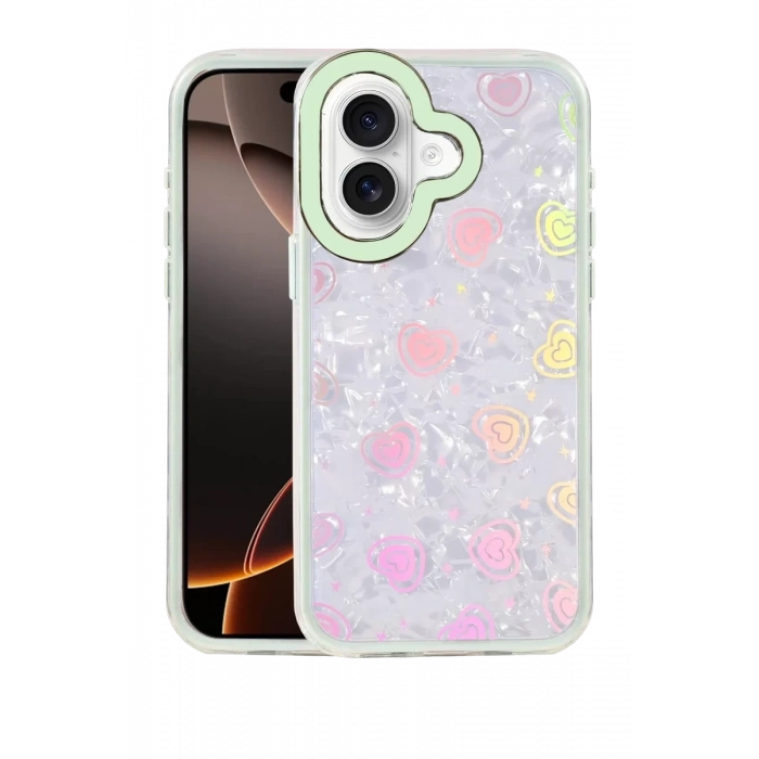 Apple iPhone 16 Lumi Desenli Kapak - Yeşil