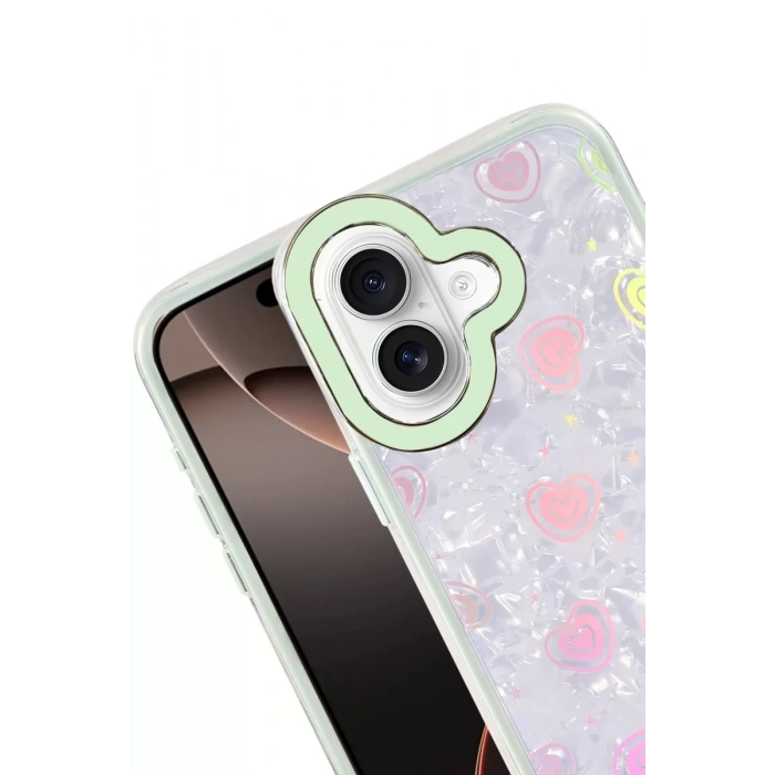 Apple iPhone 16 Lumi Desenli Kapak - Yeşil
