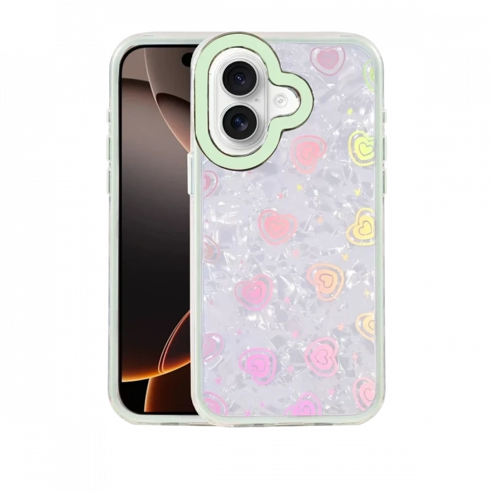 Apple iPhone 16 Lumi Desenli Kapak - Yeşil
