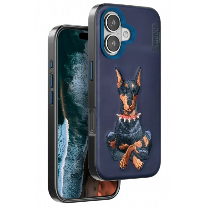 Apple iPhone 16 Perma Desenli Kapak - Lacivert
