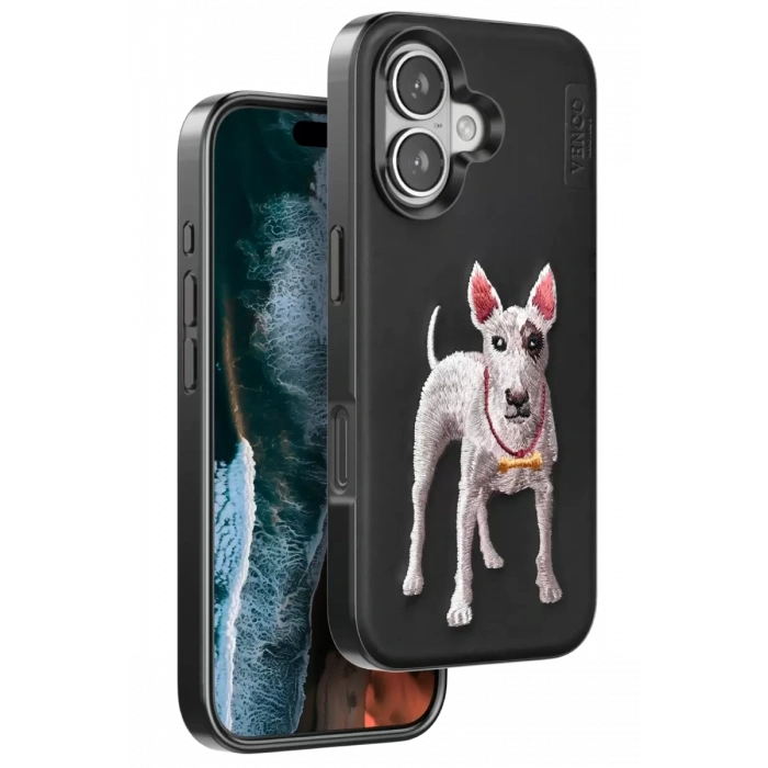 Apple iPhone 16 Perma Desenli Kapak - Siyah