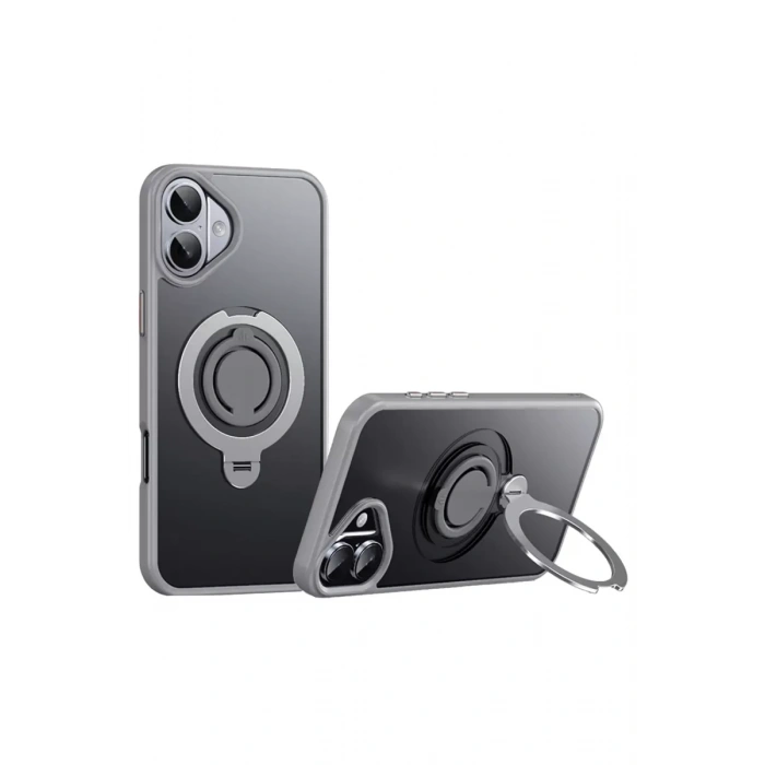Apple iPhone 16 Plus Avatar 360 Dönen Magsafe Kapak - Titan Gri