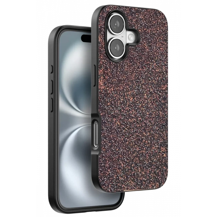 Apple iPhone 16 Plus Bright Simli Kapak - Derin Mor