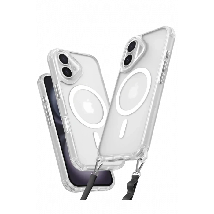 Apple iPhone 16 Plus Kılıf Enka Magsafe Silikon Kılıf - Şeffaf
