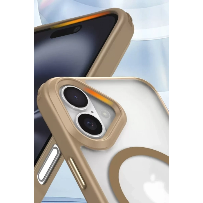 Apple iPhone 16 Plus Kılıf Enka Magsafe Silikon Kılıf - Şeffaf